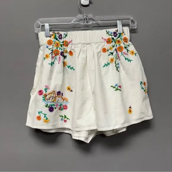 Free People Lucy Mae Embroidered Short Set